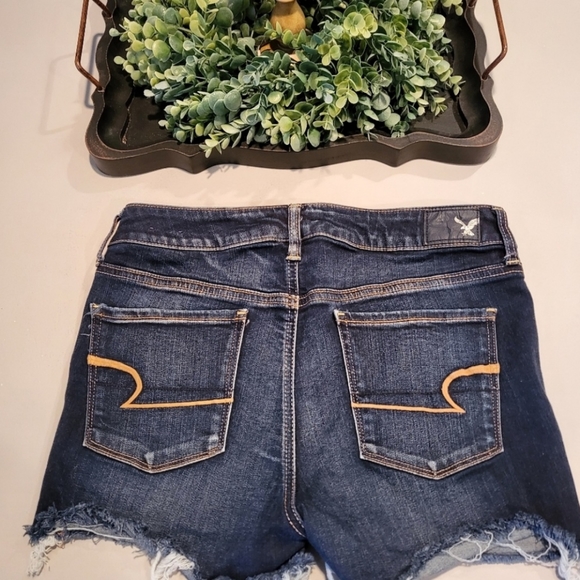 American Eagle AEO Denim Shorts Sz 10 Super Stretch Skinny - Picture 2 of 9